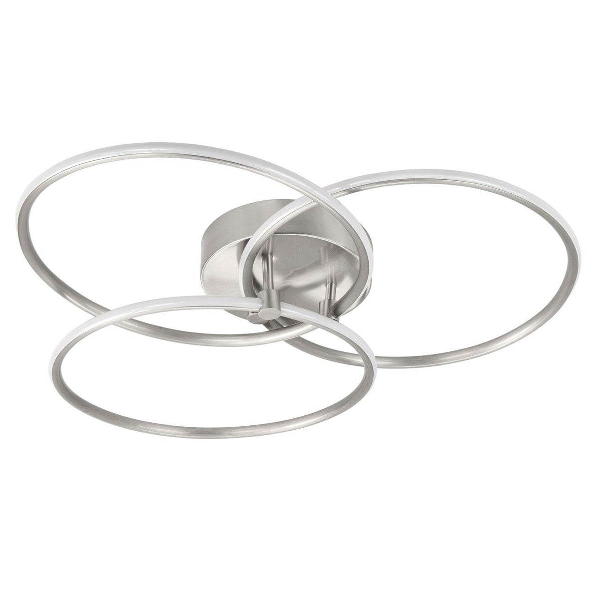 Highlight plafondlamp Circles - 1 lichts - 49 x 10  cm - mat chroom