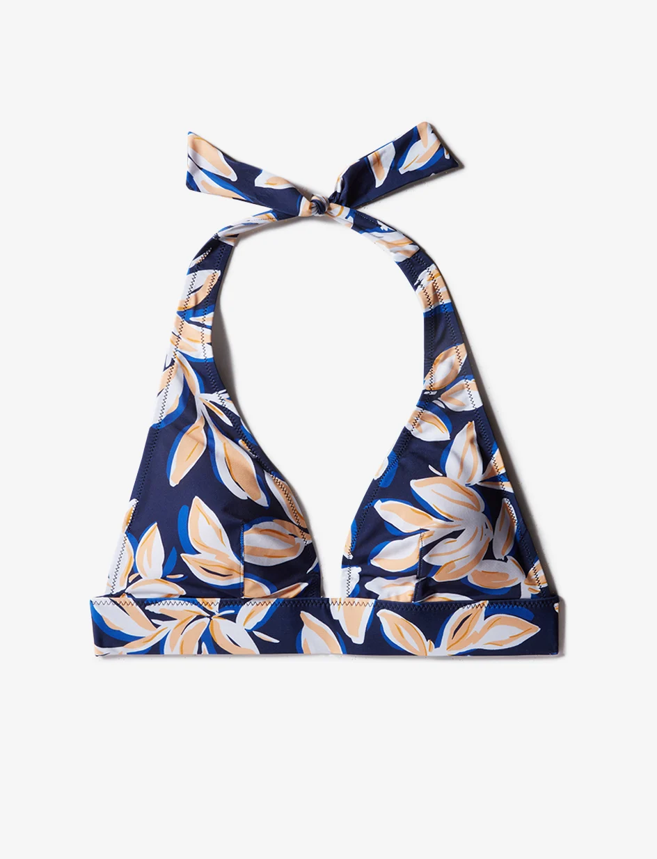 Haut de maillot de bain triangle sans armatures paddé FEUILLAGE