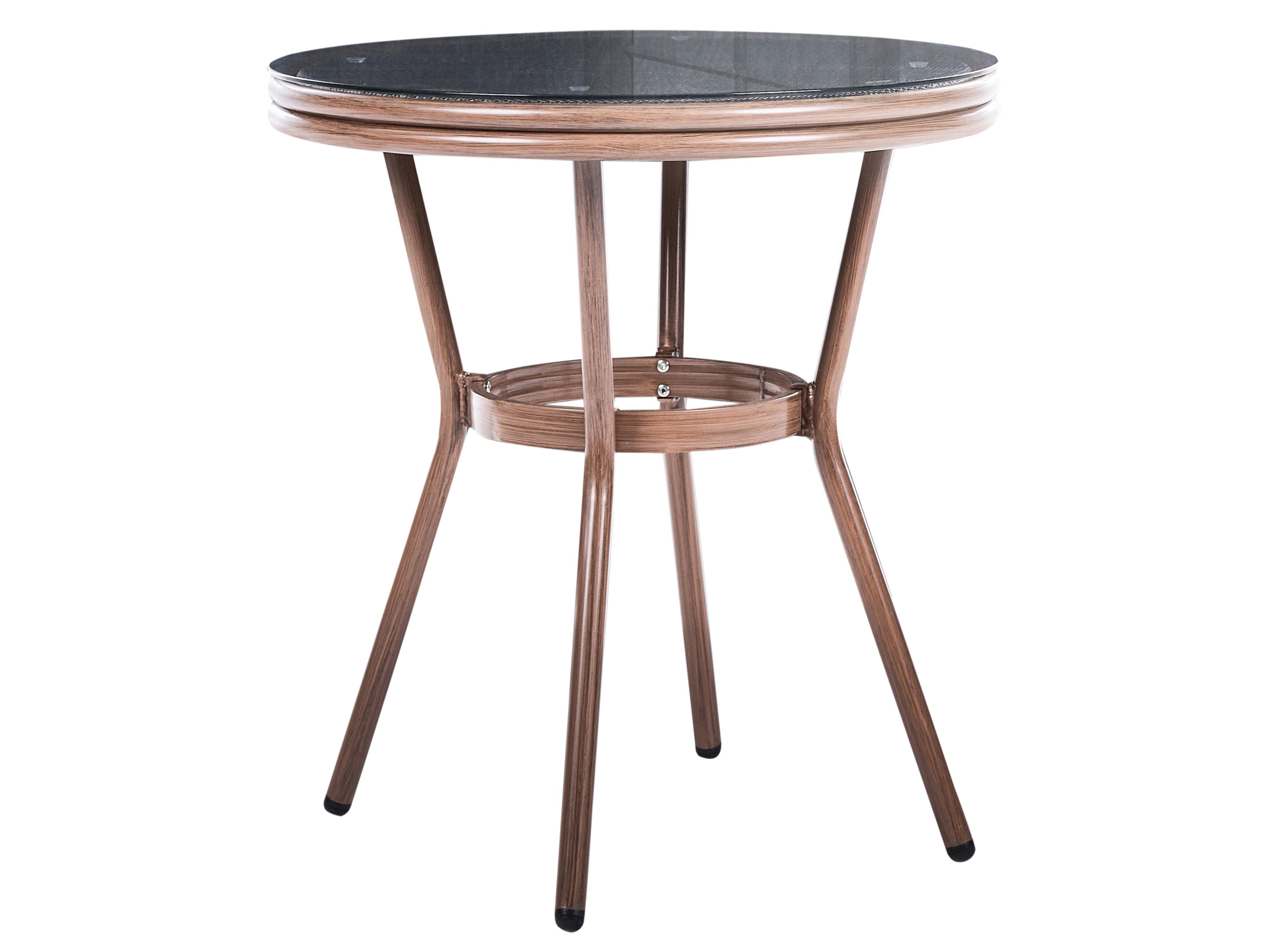 Bistro Table RIFREDDO 70 cm 70 cm Tempered Glass Grey