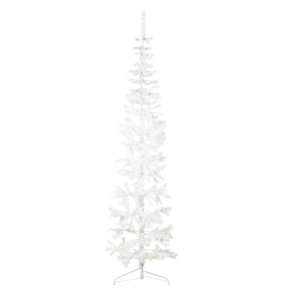 Sztuczna choinka połówka Biały 210 cm vidaXL