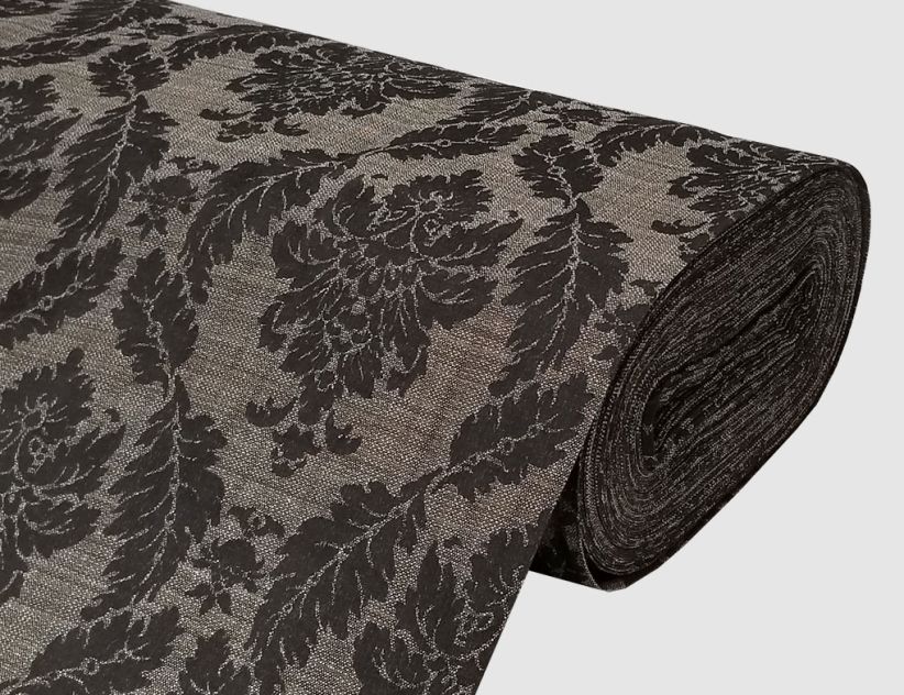 Dekostoff Jacquard Ornament Braun