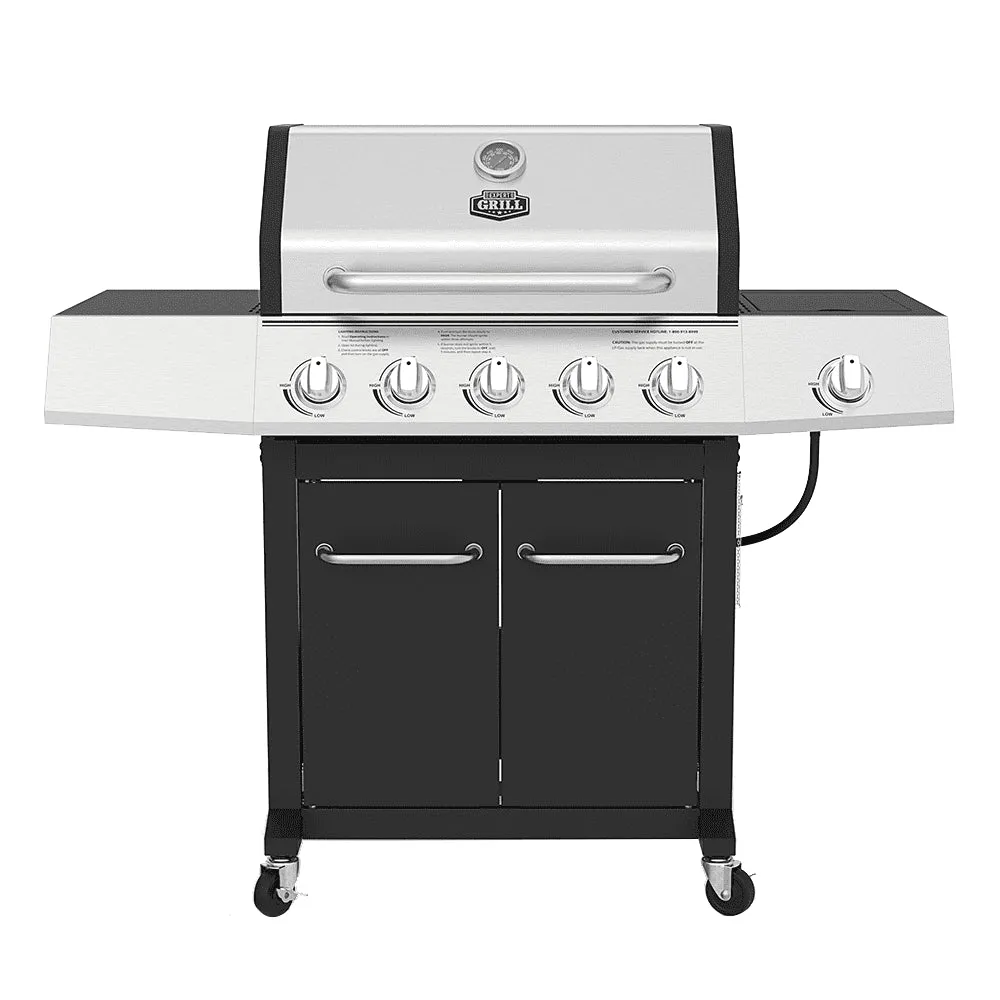 Burner Propane Gas Grill with Side Burner