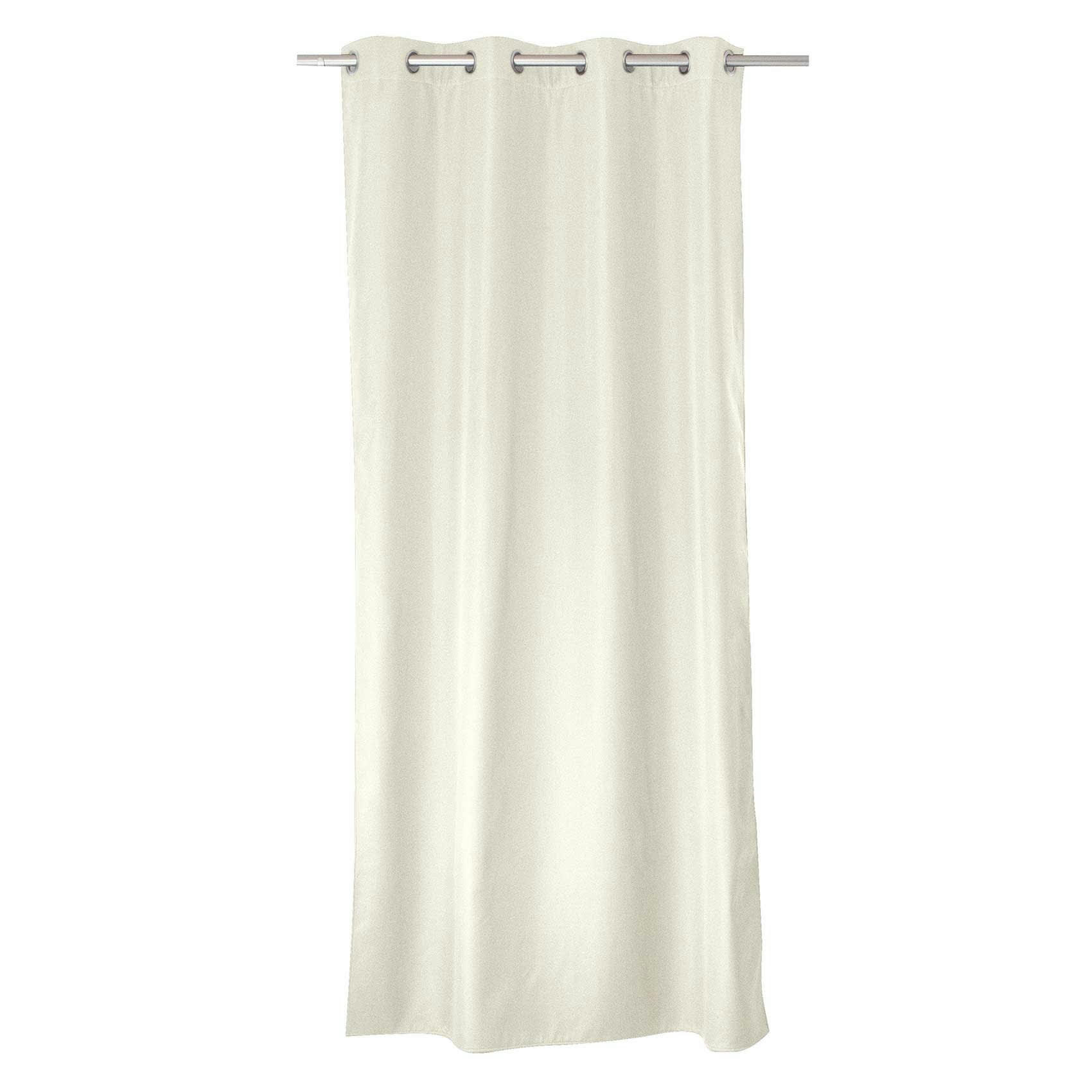 - Rideau uni isolant et thermique polyester ecru 140x180 cm