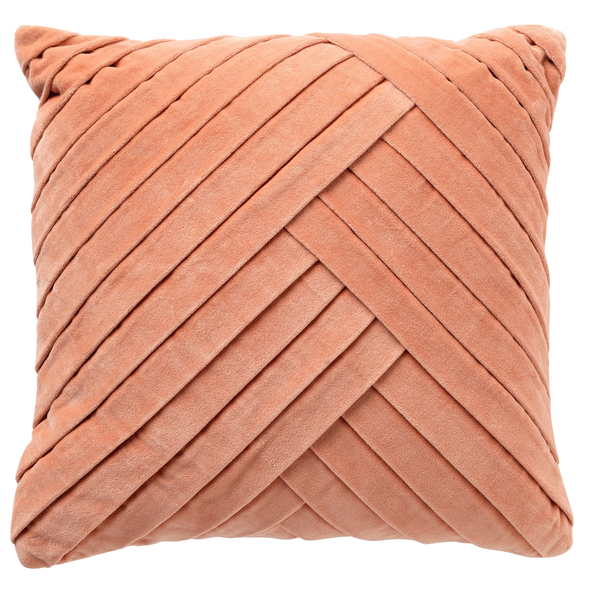 GIDI - kussenhoes 45x45 cm - velvet - effen kleur - Muted Clay - roze
