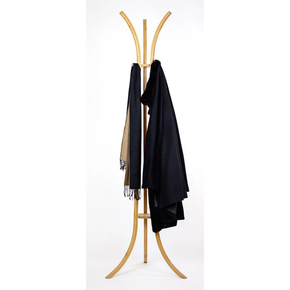 Tivoli Modern Bamboo Coat Rack