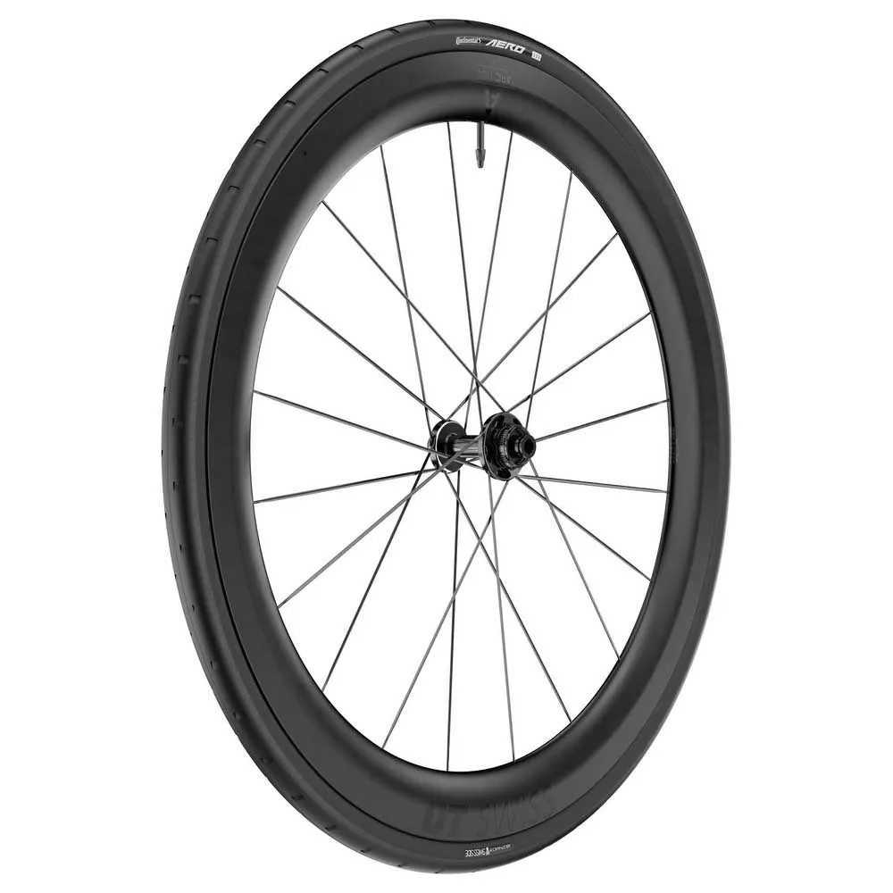 DT Swiss ARC 1100 DICUT 55 Disc CL Tubeless   Continental Aero 111 700 x 29 road front wheel