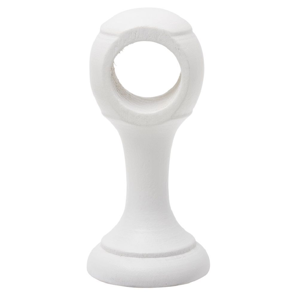 Support moyen pour tringle Ø20mm bois Blanc