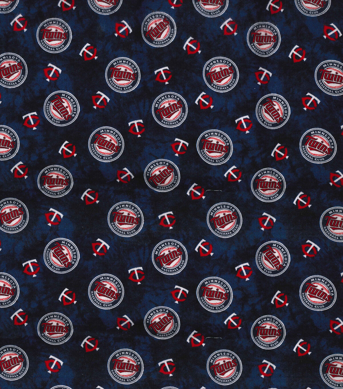 Fabric Traditions Minnesota Twins MLB Tie Dye Flannel Fabric