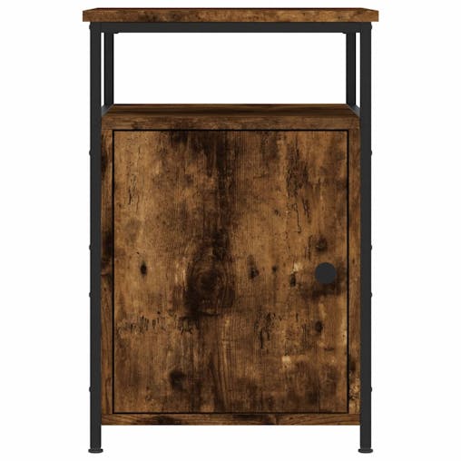 NNEVL Bedside Cabinets 2 pcs Smoked Oak 40x42x60 cm Engineered Wood