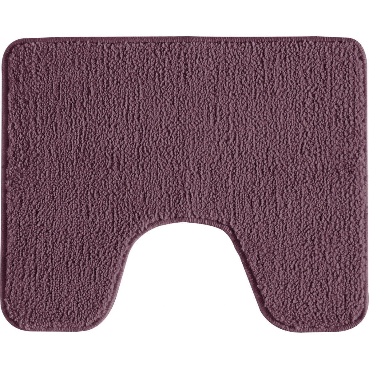 POLYNESIE - Tapis de toilette en polyester uni violine 50x40cm