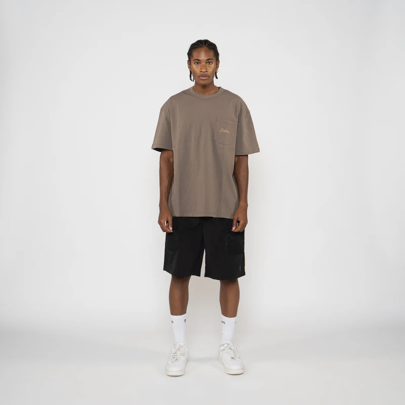 Politics Pocket Tee - Mocha