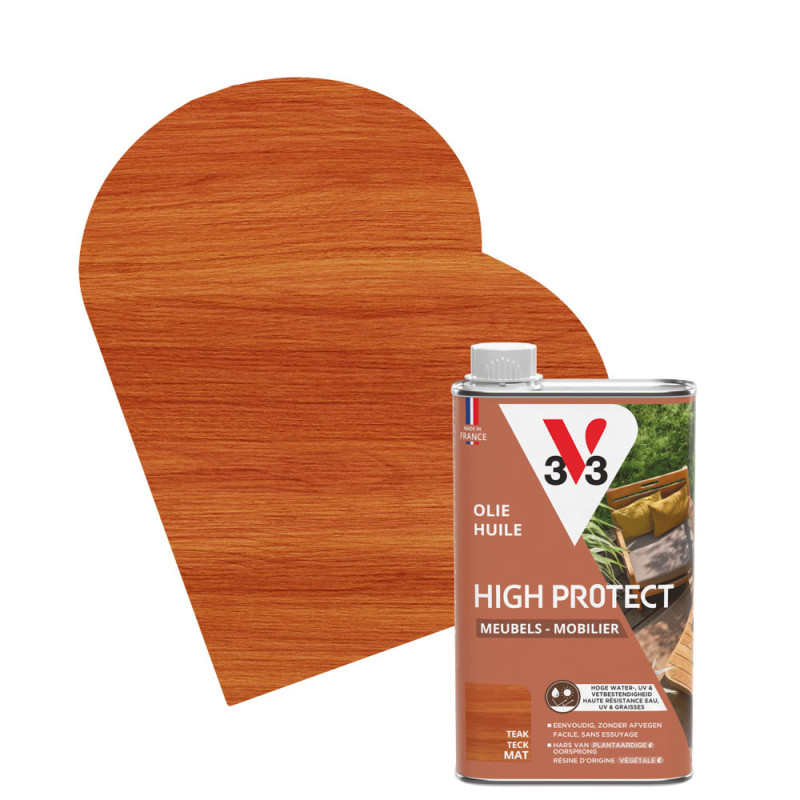 Huile pour mobilier de jardin High Protect teck 0,5 L V33
