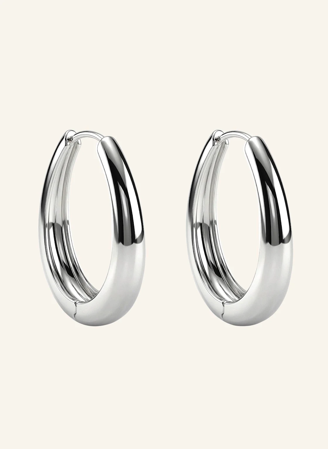 Pompidou Creolen DIVINE OVAL HOOPS by GLAMBOU