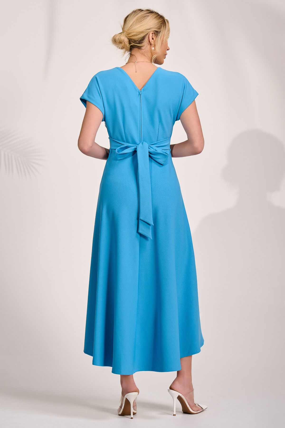 Jolie Moi Scuba Dipped Hem Maxi Dress