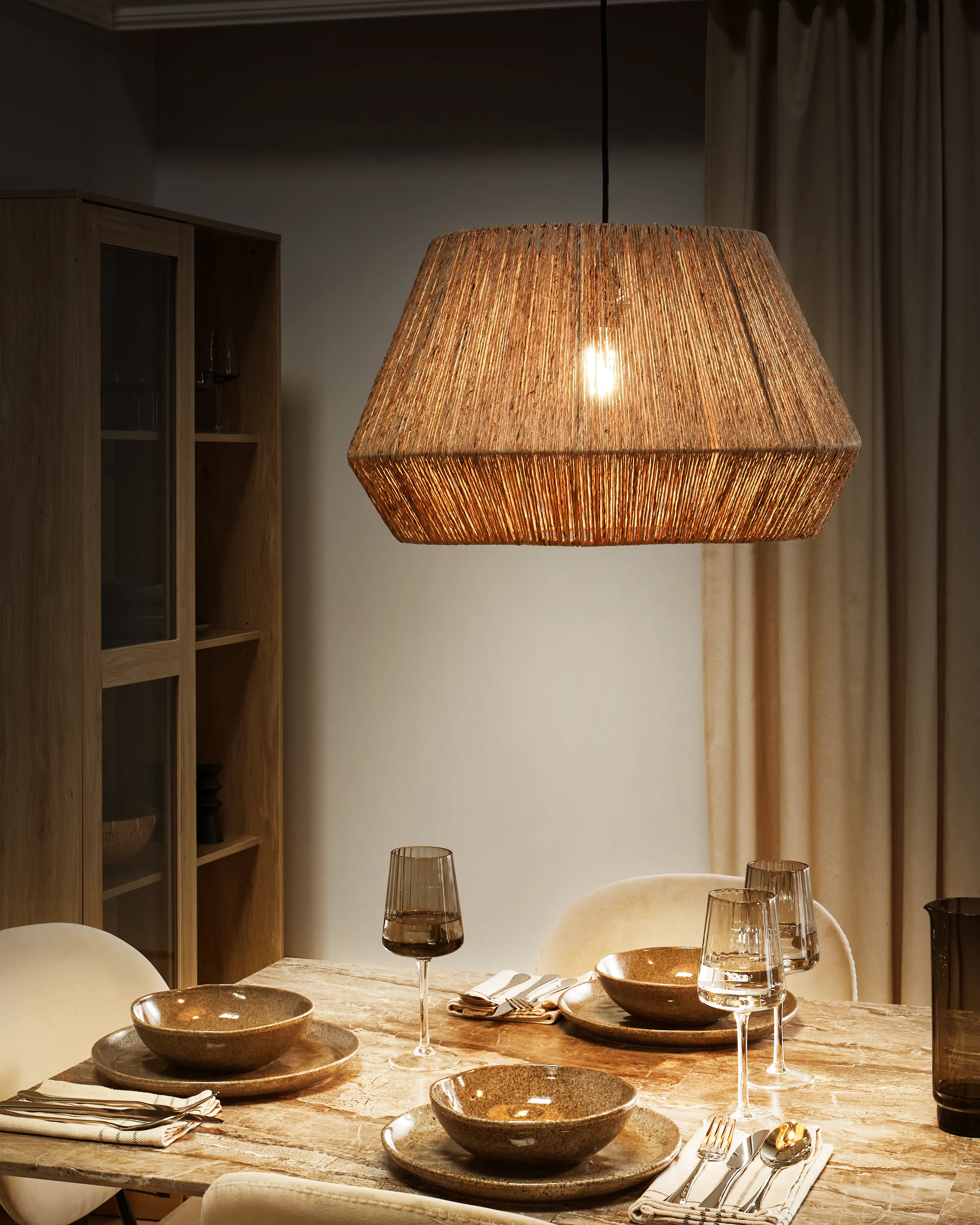 Pendant Lamp BIRAU Jute Natural