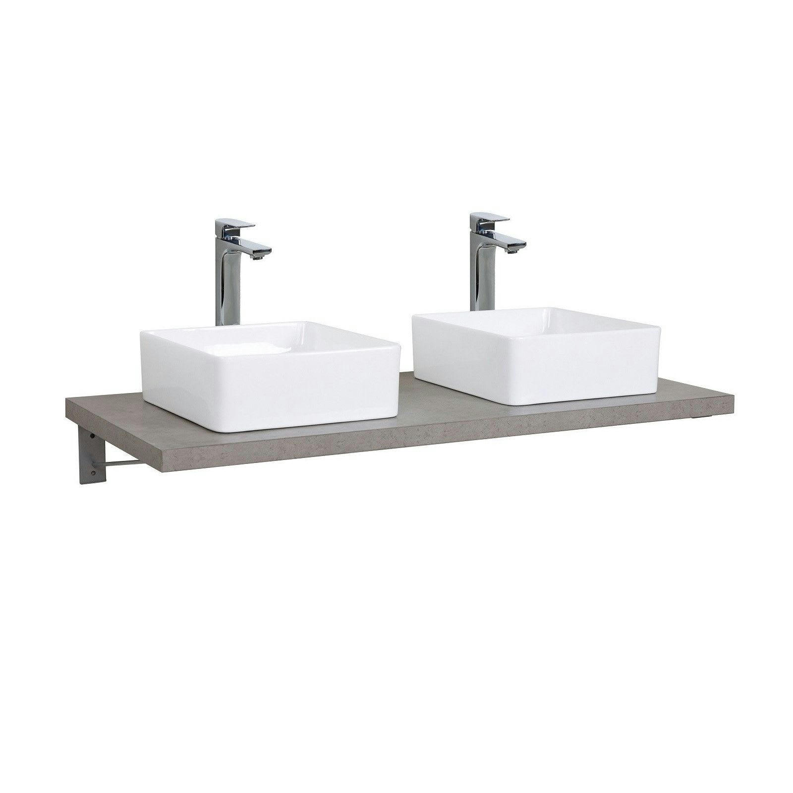 WILL - Plan de toilette suspendu pour vasque  - 120 cm - Ep. 3,8 cm