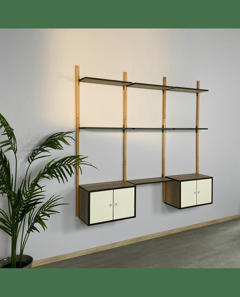 KALIBOIS - Étagère de Rangement, pour Salon, 178 x 196 x 35 cm en hêtre massif