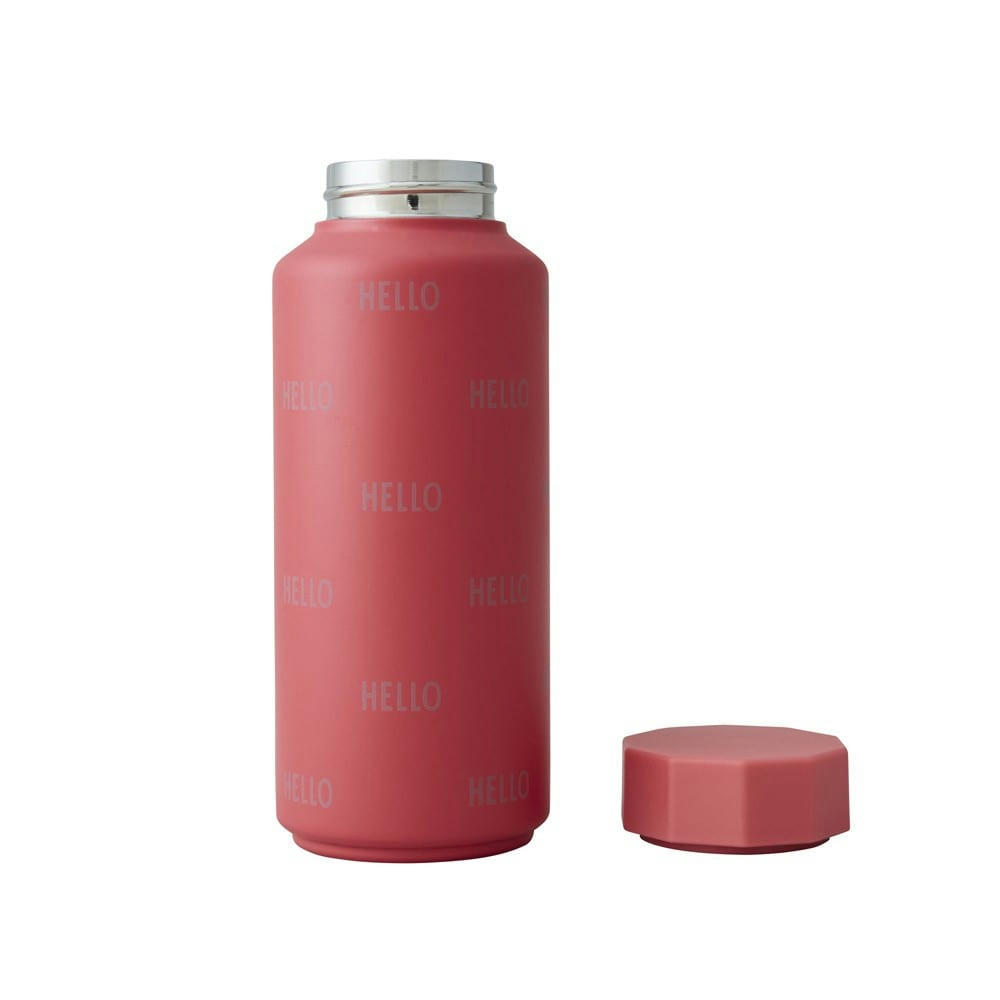HELLO - Gourde isotherme unie rouge 500ml