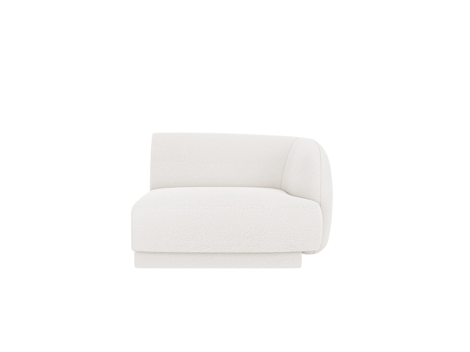 Micadoni rechter module Miley boucle wit - 90x90x70cm