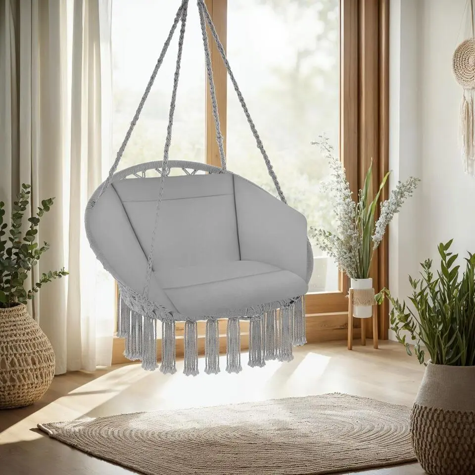 tectake Hangstoel Grazia, Grijs