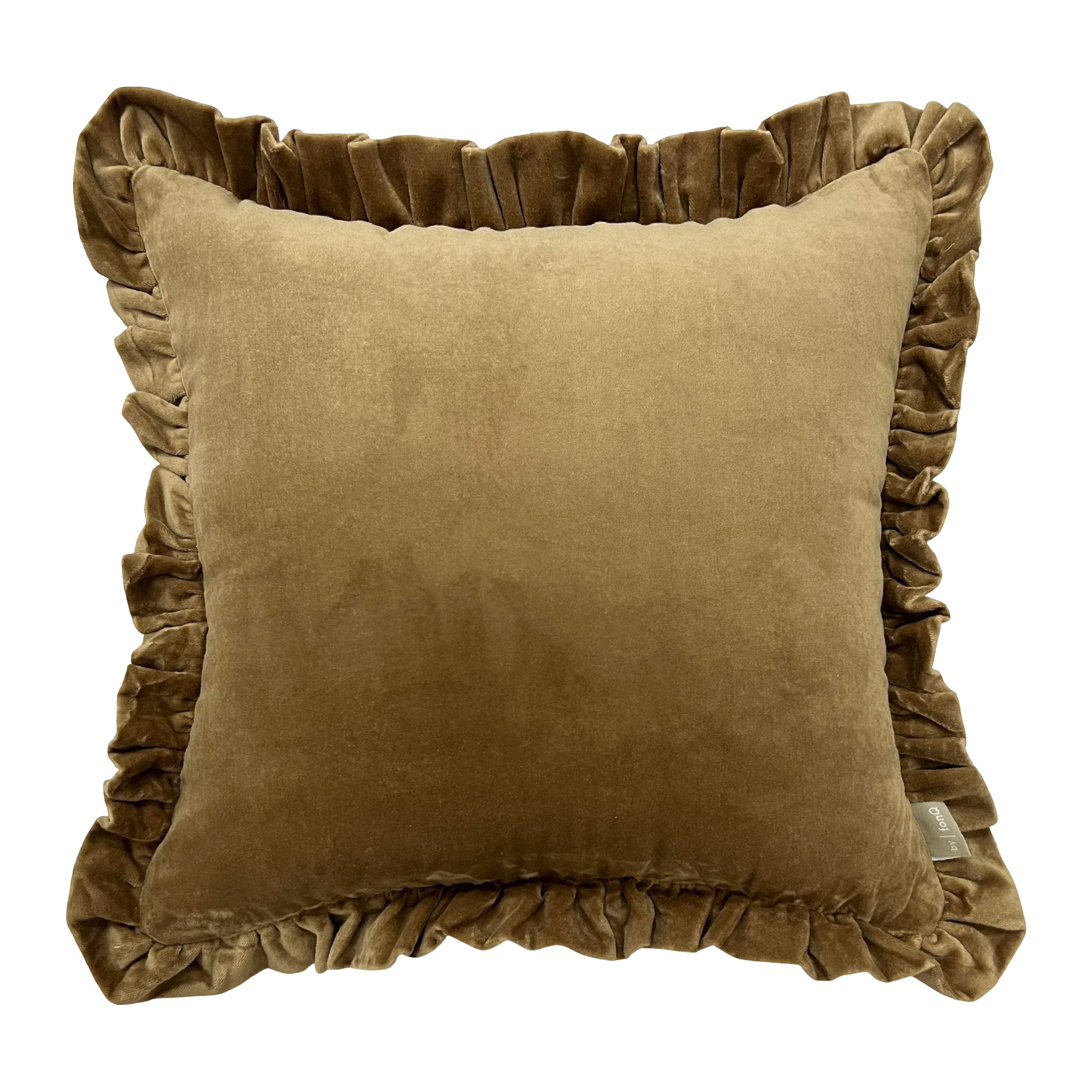 by fonQ Velou Sierkussen 50 x 50 cm - Bronze Brown