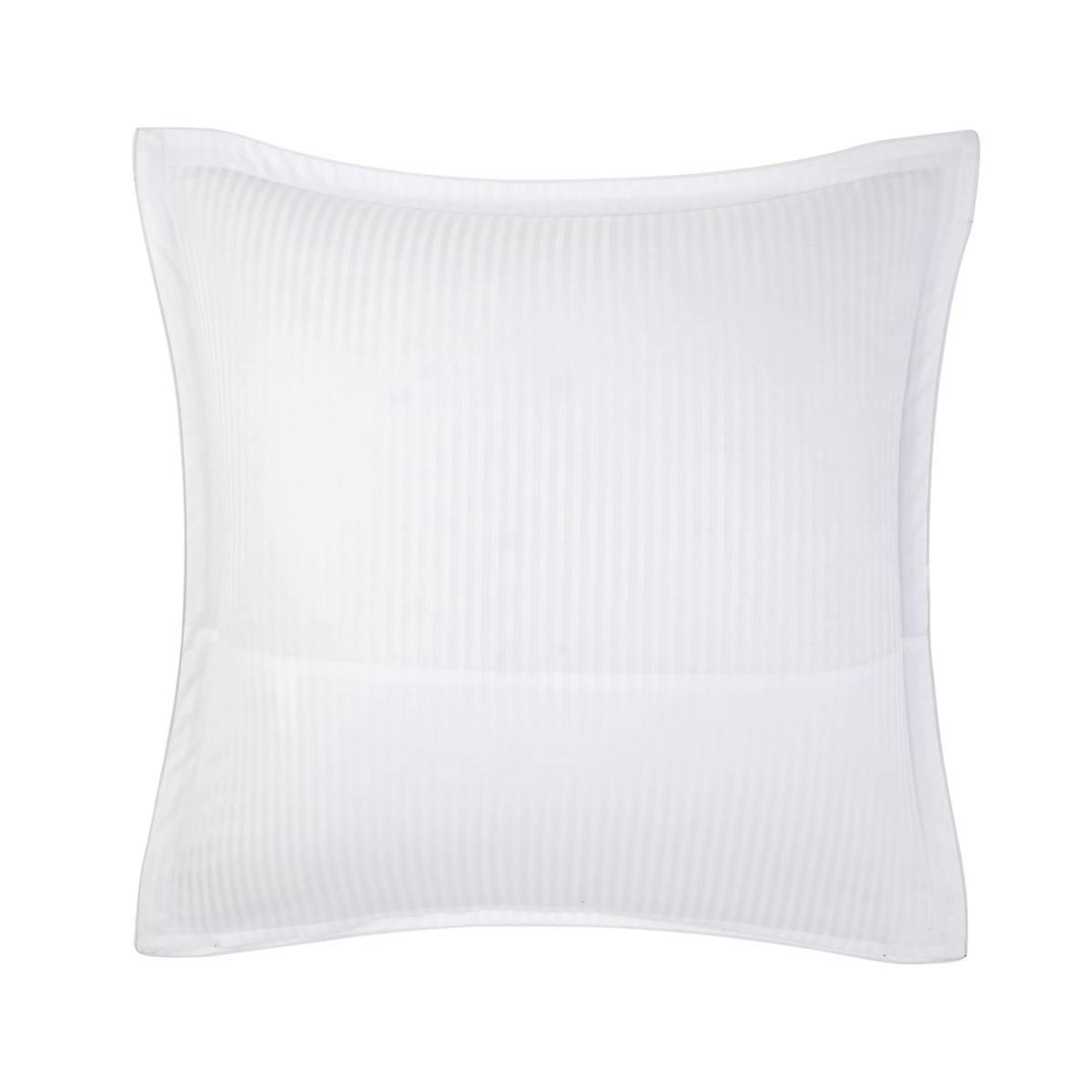 BAPTISTE - Taie d'oreiller en satin de coton blanc 65 x 65 cm