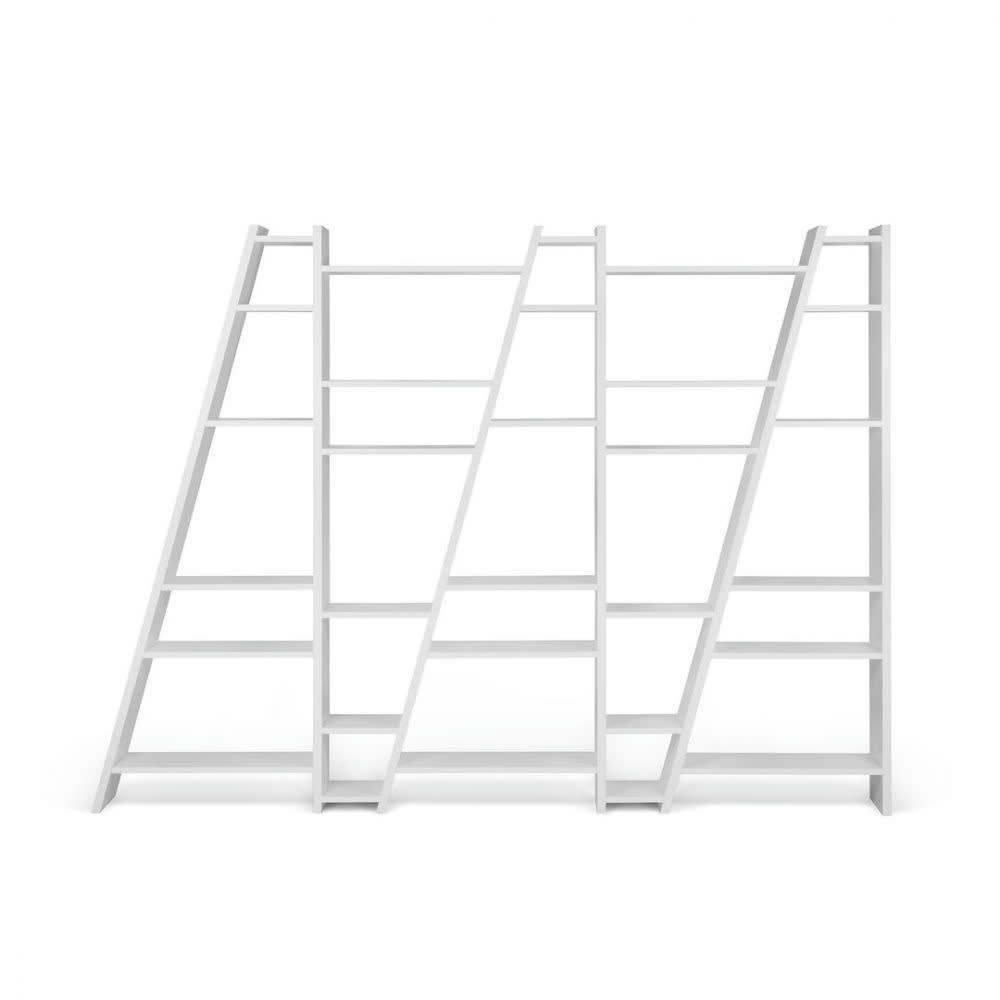 DELTA - Bibliothèque  placage blanc laqué