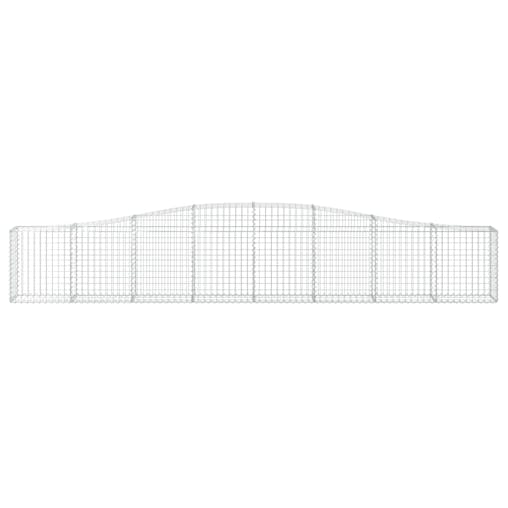 NNEVL Arched Gabion Baskets 4 pcs 400x30x60/80 cm Galvanised Iron
