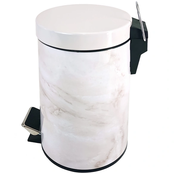 Kosmetikeimer »Marmor«, 3,0L, Grau, Rund