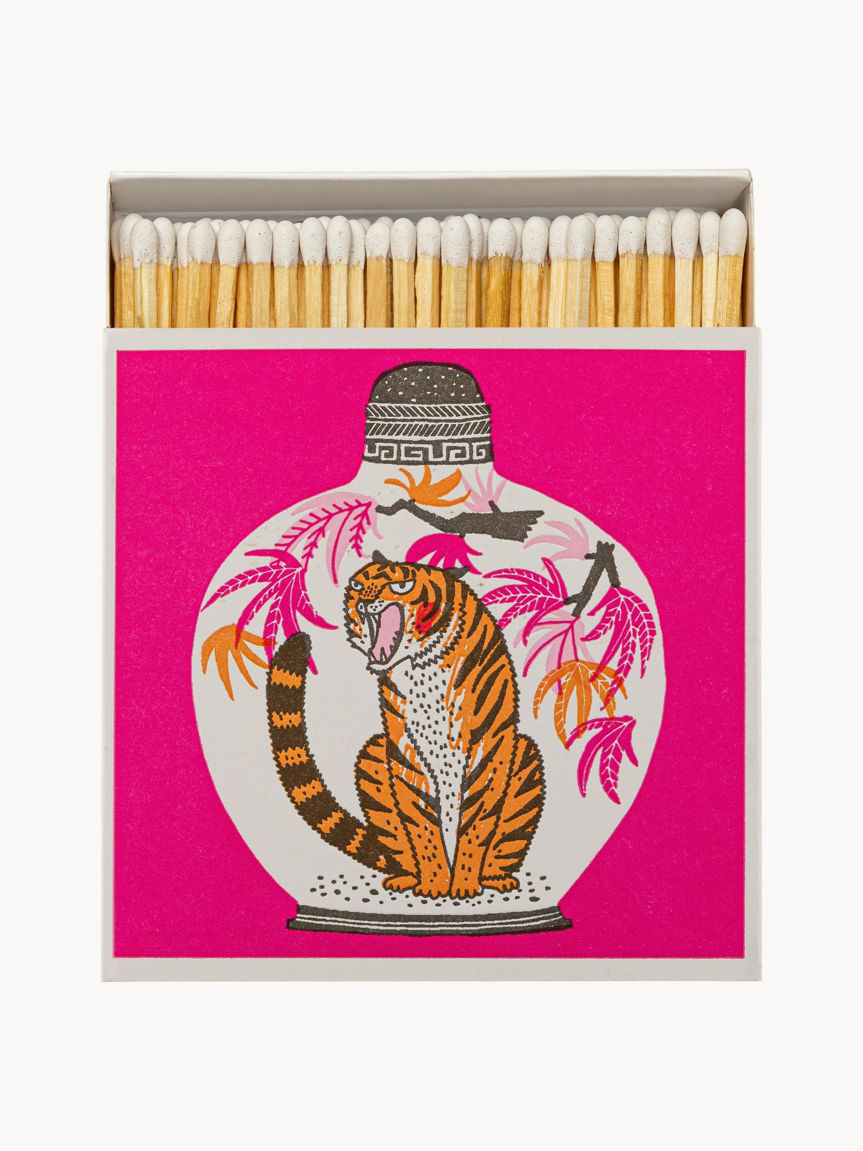 Design Streichholzschachtel Farmer Tiger