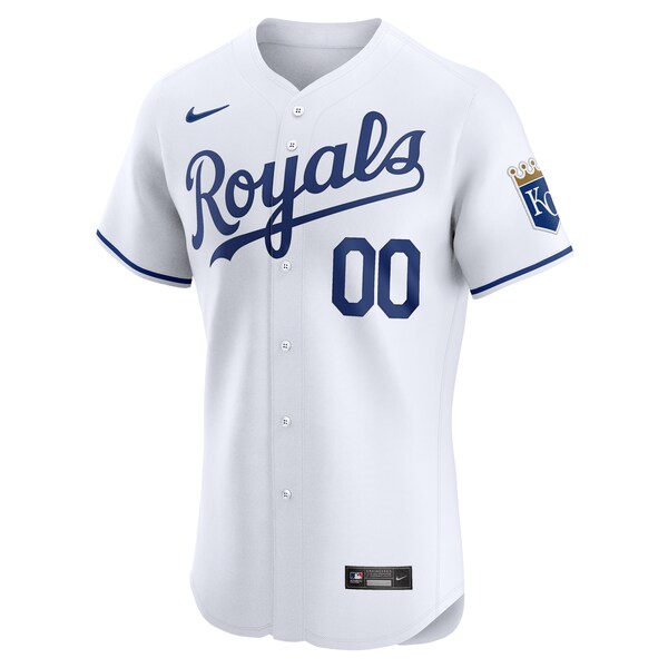 Kansas City Royals Nike Home Elite Custom Jersey - White