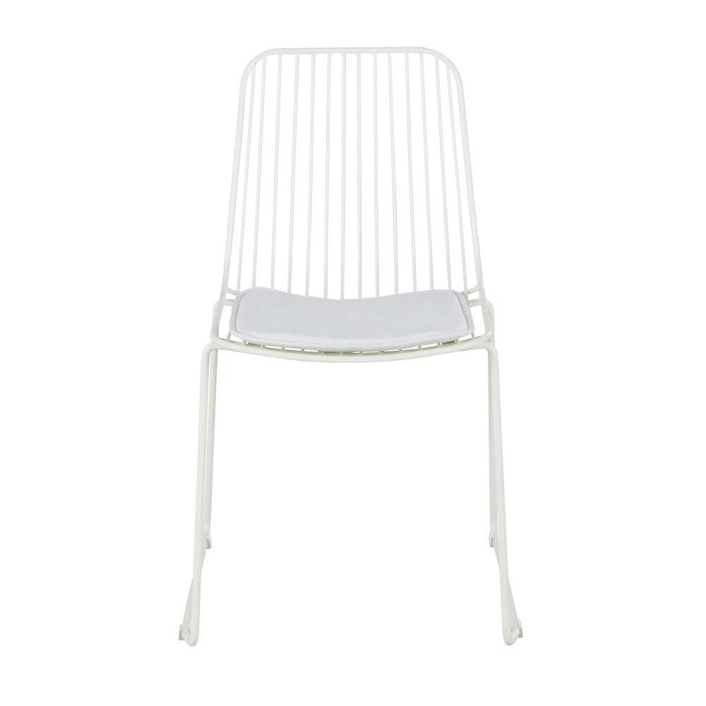 Huppy - Chaise en métal blanc