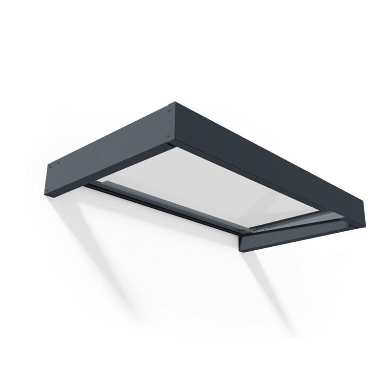 Marquise de porte Sophia gris foncé 160 x 95 cm CANOPIA