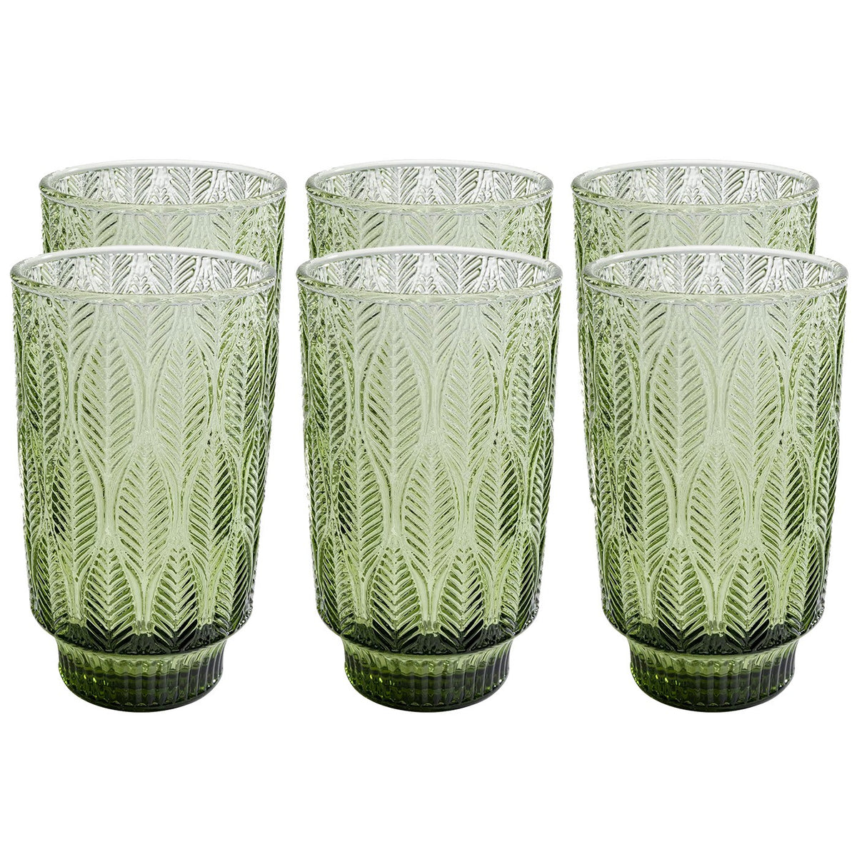 Kare Design Waterglazen Fogli groen (6/set)