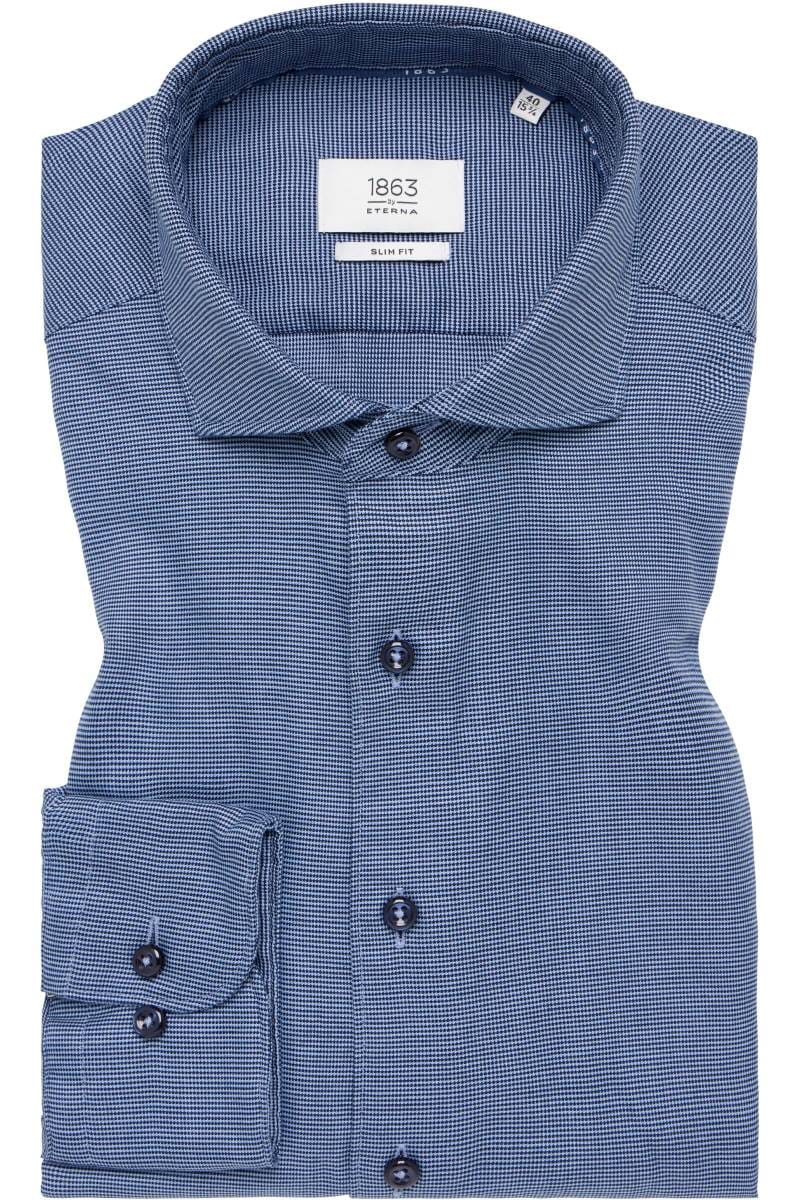 ETERNA 1863 Slim Fit Hemd marine, Strukturiert