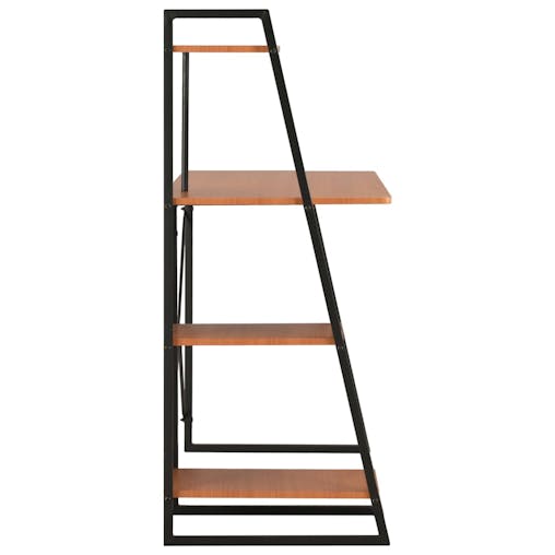 NNEVL Desk with Shelving Unit Black and Brown 102x50x117 cm
