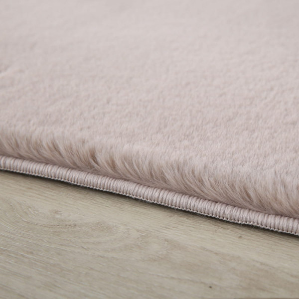 Dywan pluszowy Pouffy beżowy 120 cm x 120 cmkoło