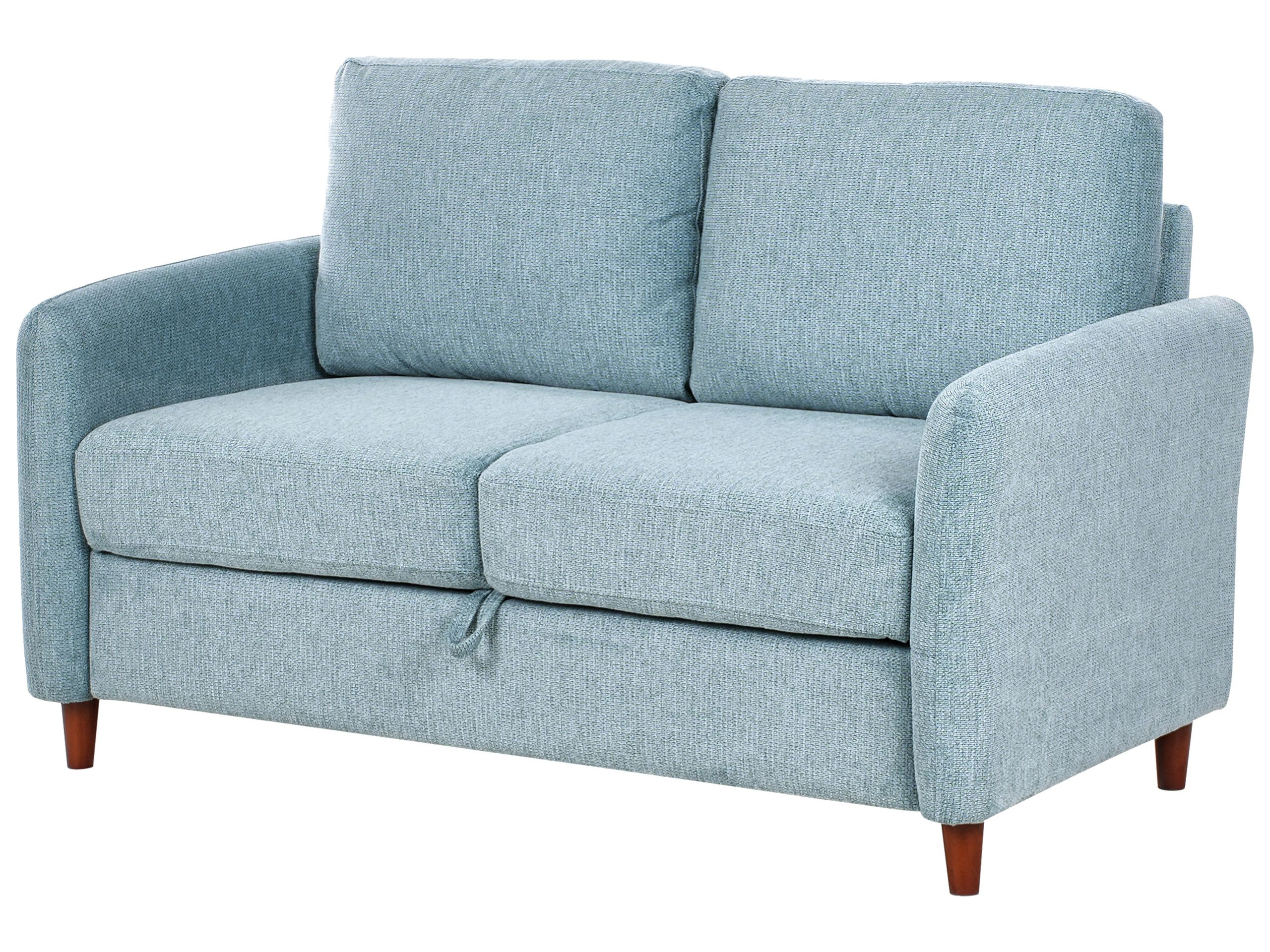 Sofa dwuosobowa tapicerowana niebieska