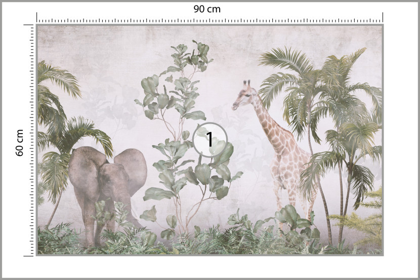 Fototapeta Las Tropikalny We Mgle Mural 90x60cm