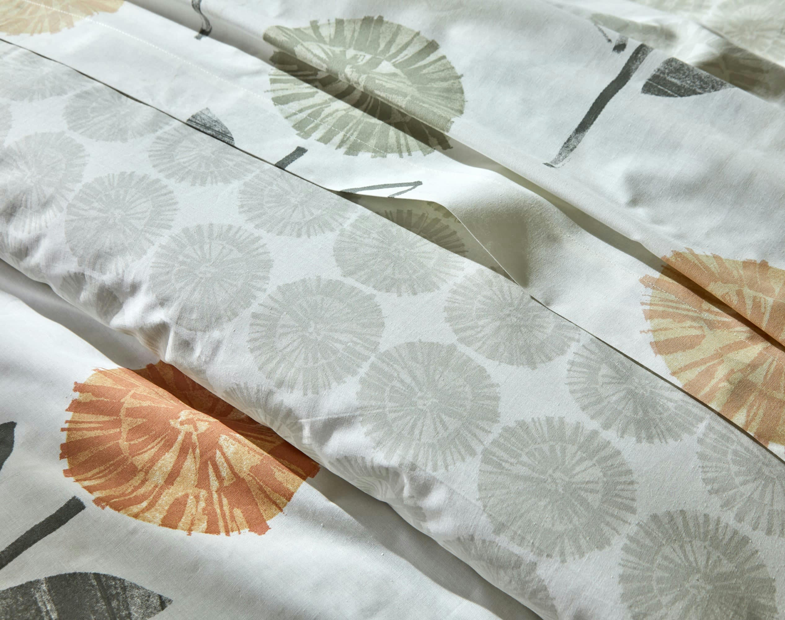 PAMPAILLE - Housse de couette réversible 140x200 beige en coton