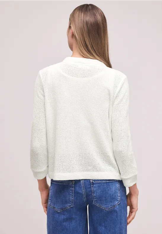 Langarm Jacke im Strick-Look