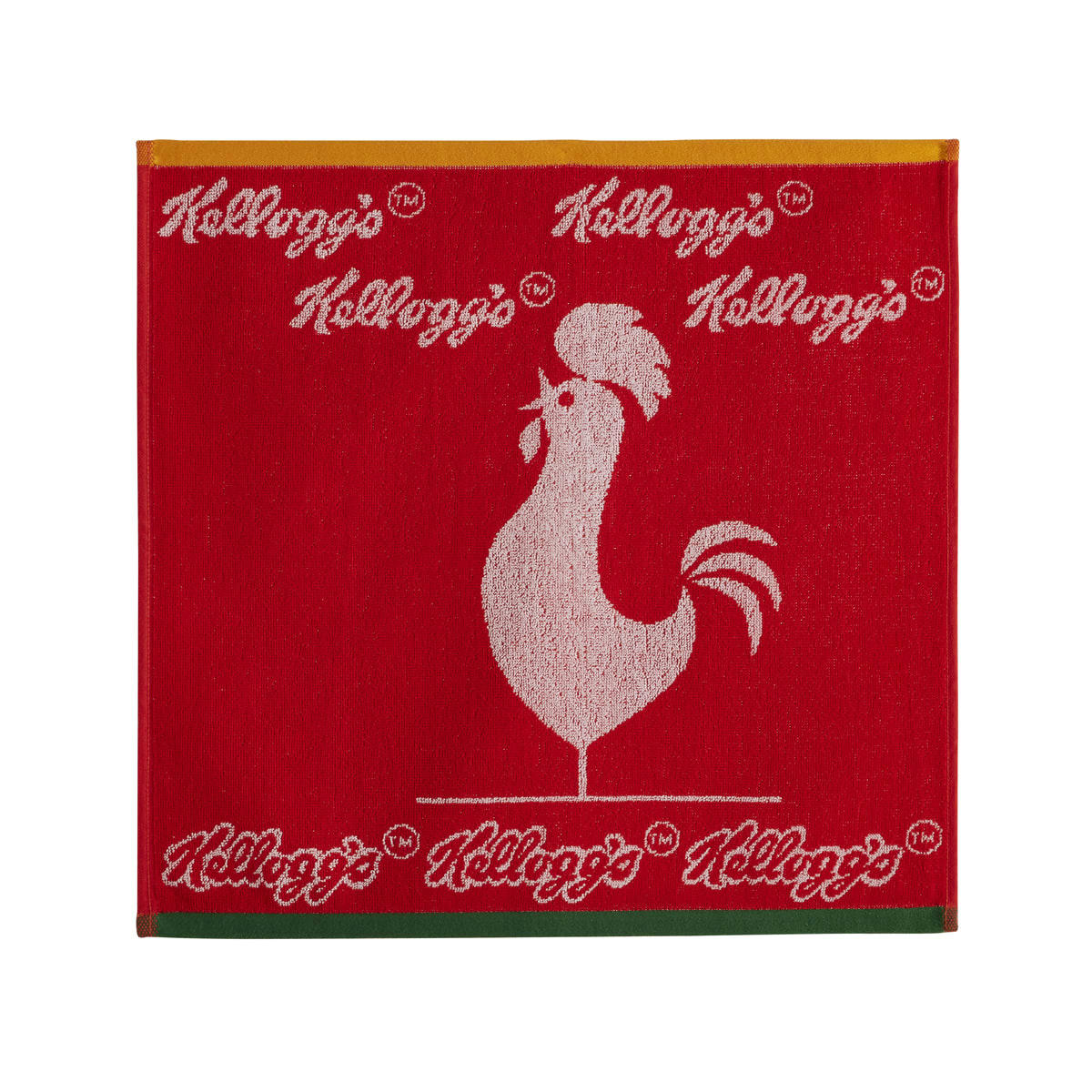 LE COQ KELLOGG'S - Carré éponge en coton rouge 50x50