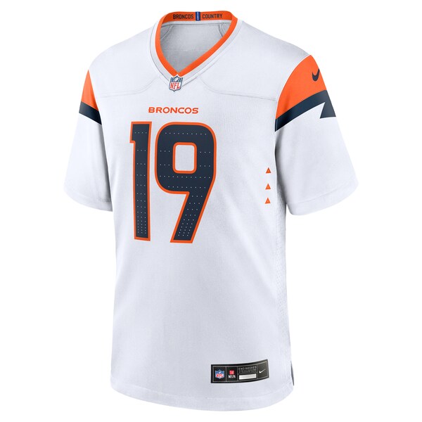 Marvin Mims Jr Denver Broncos Nike Game Jersey -  White