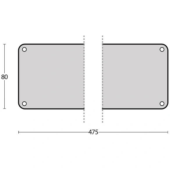 Stoβplatte, 80x475 mm