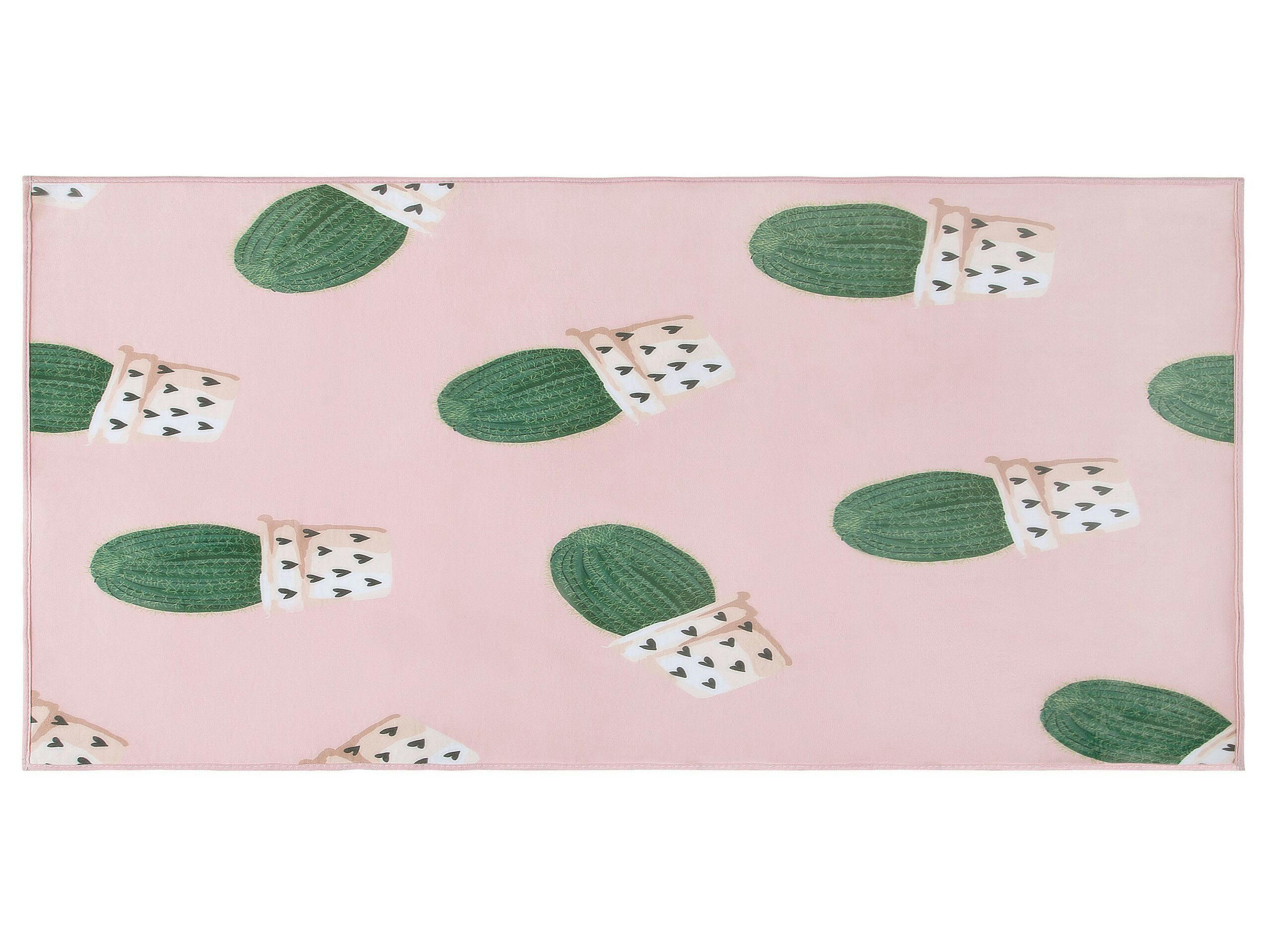 ELDIVAN - Tapis en tissu rose 150x80cm