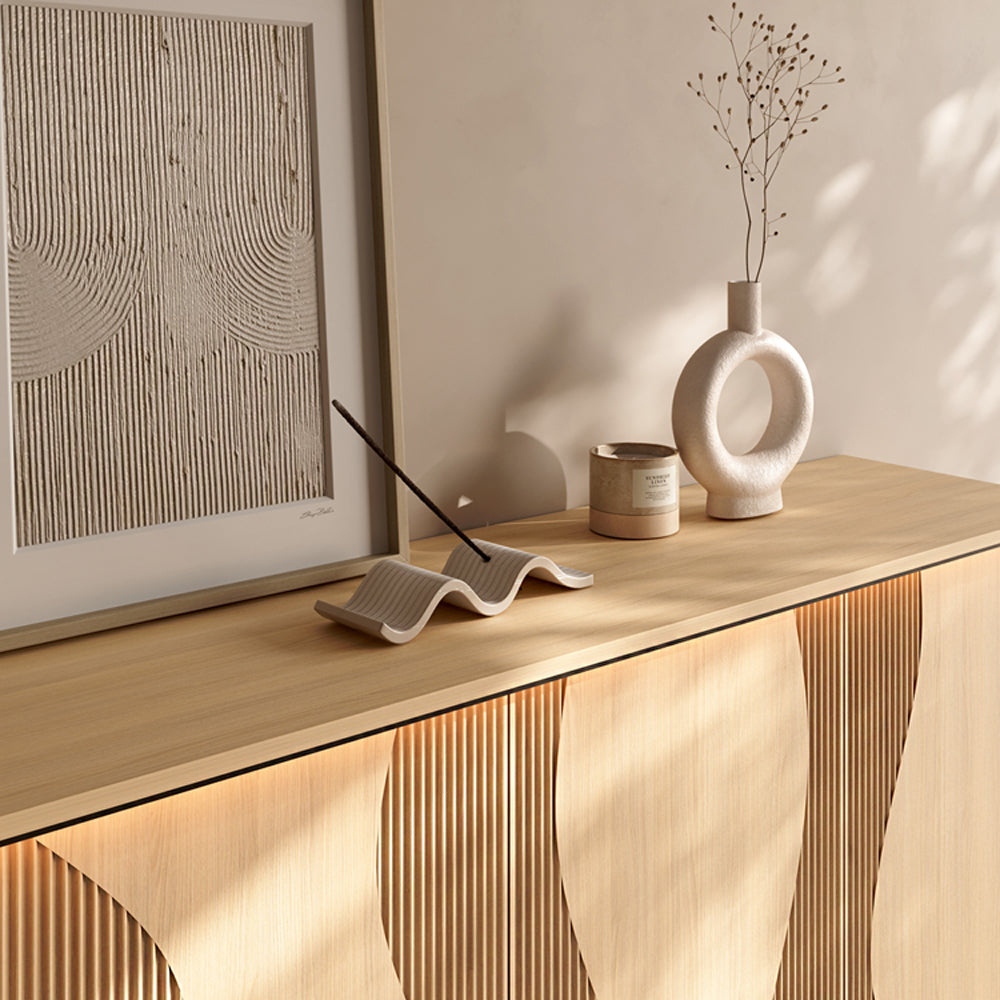 by fonQ Weya Dressoir 3-deurs - Vicenza Bleached Eiken / Zwart