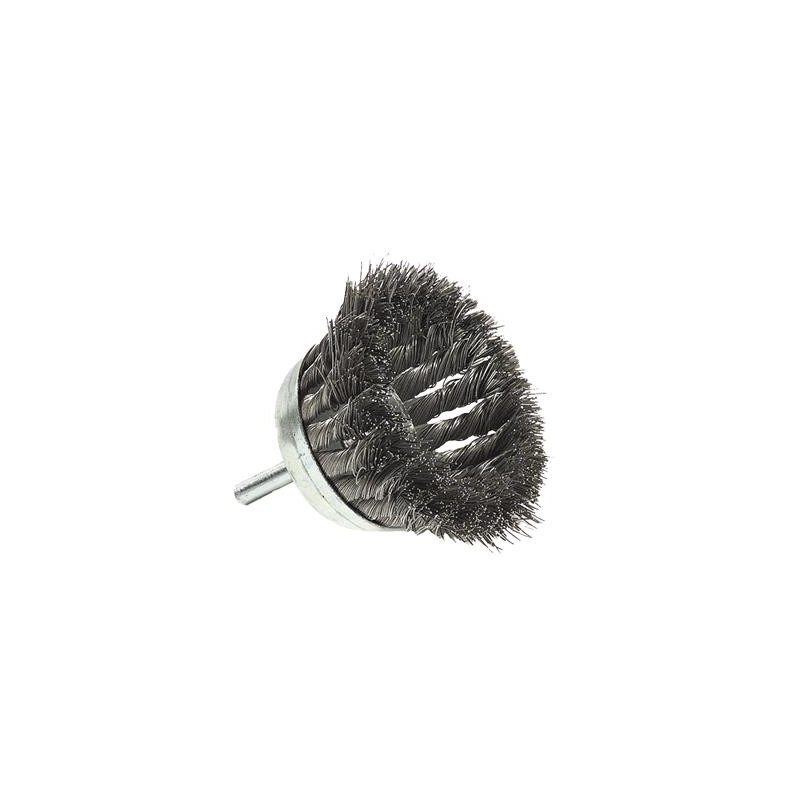 Brosse coupe avec fil en acier torsadé ø 75 mm