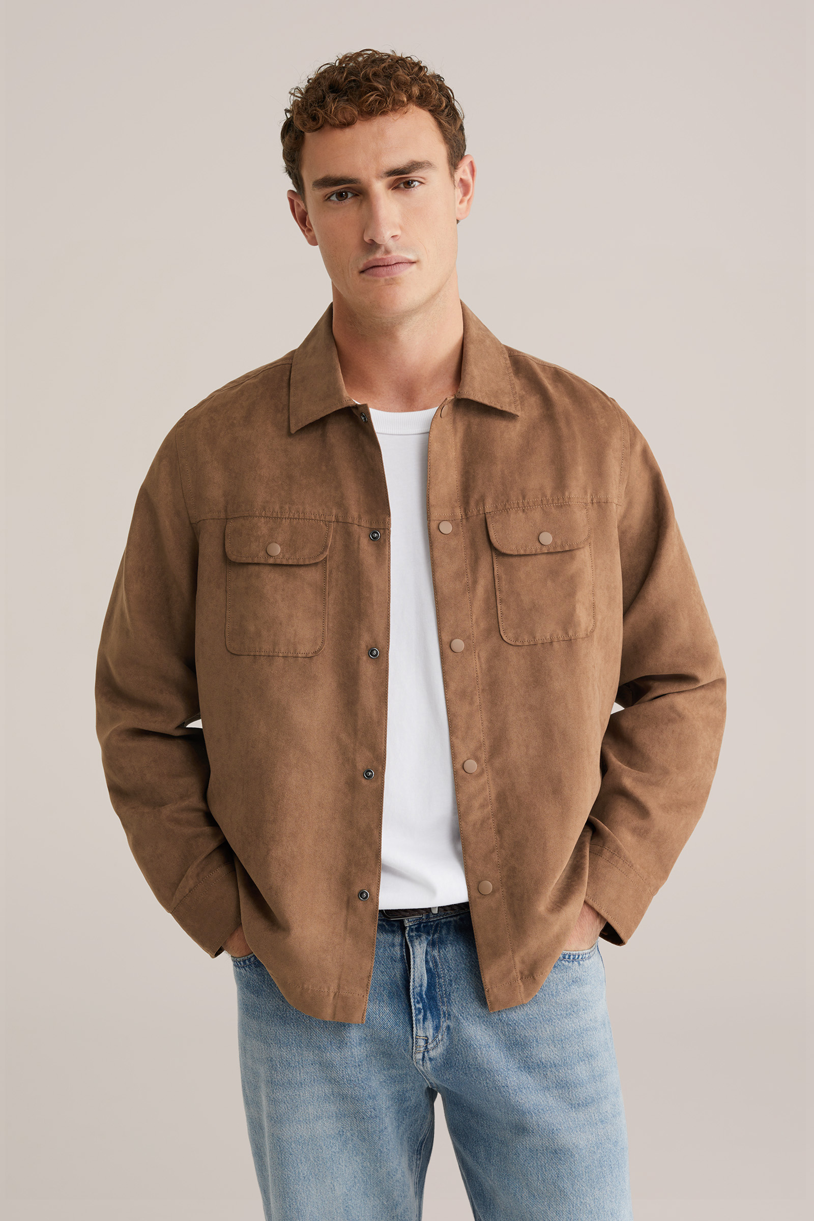 Heren regular fit overshirt van su&egrave;delook