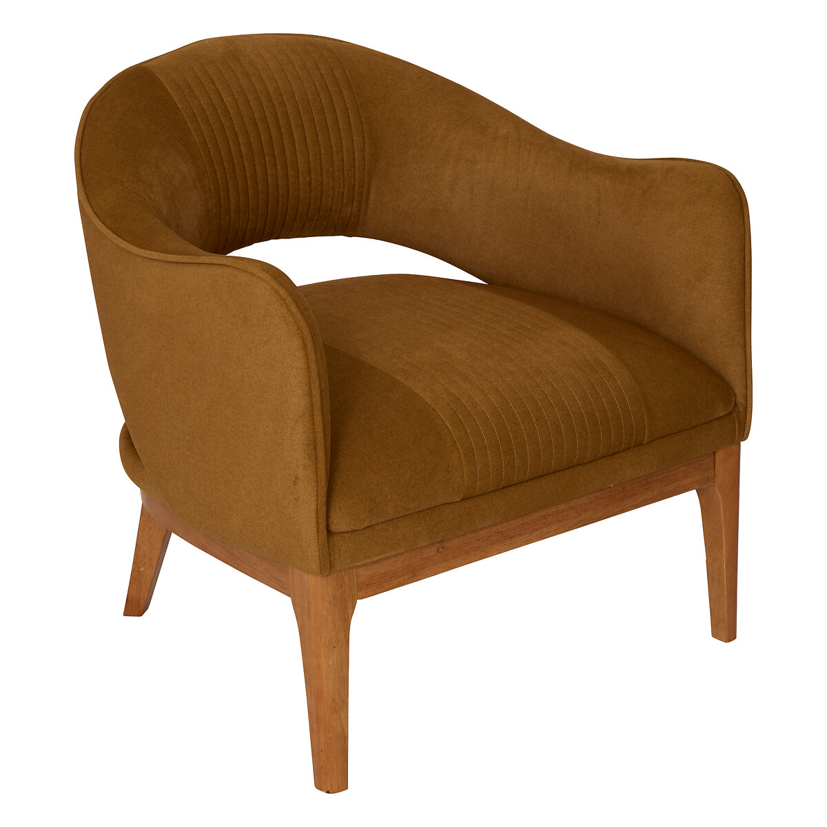 Poltrona LIBOR camel em veludo 78x74x75,5cm