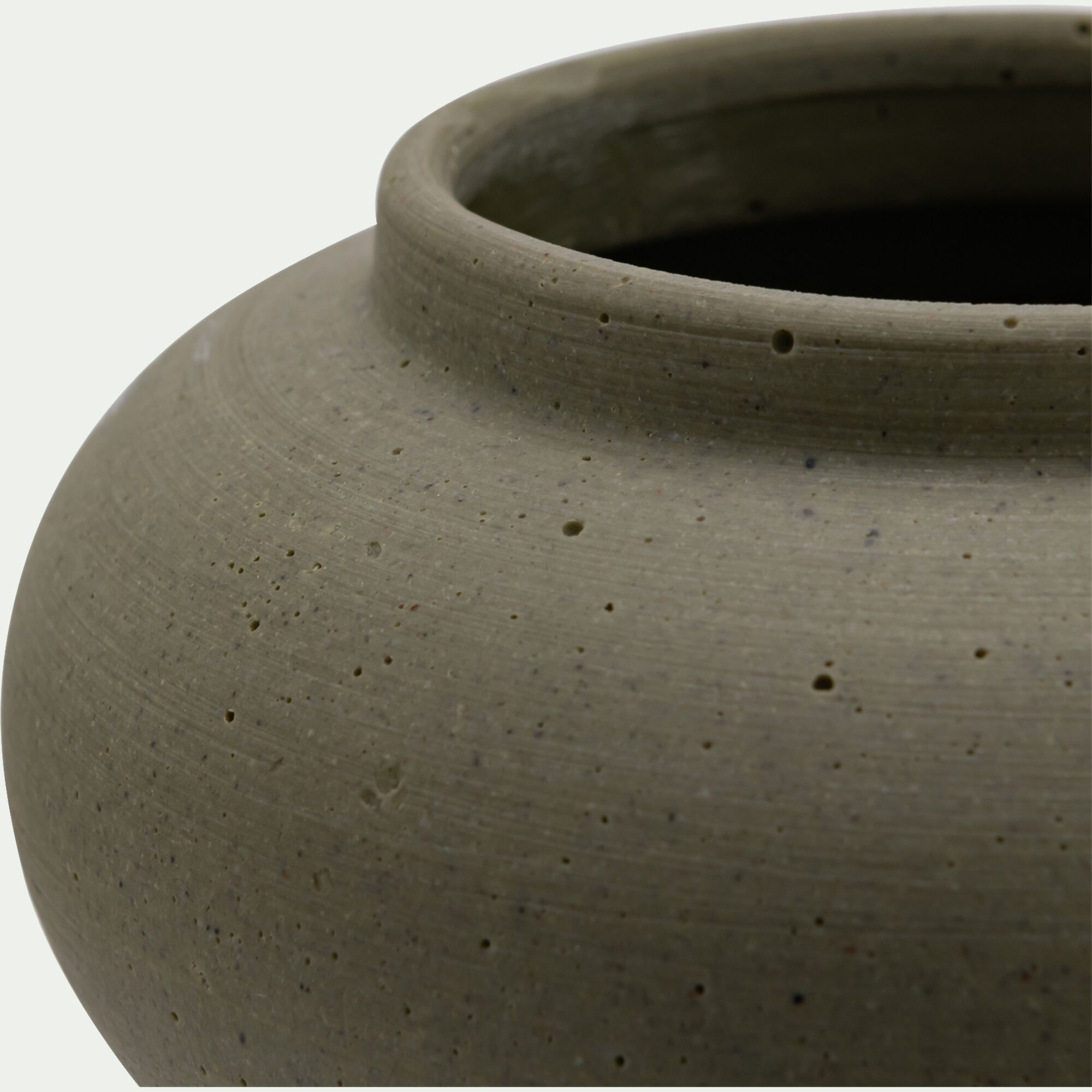 ROSANS - Vase boule en polystone H8cm - vert
